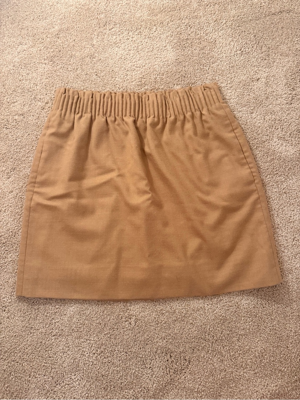 J. Crew Camel/Tan Elastic Waist Mini Skirt